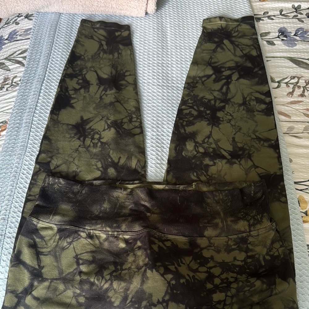 Stylish Green Tie-Dye Women's Pants